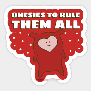 Onesies To Rule Them All Hearts Sticker